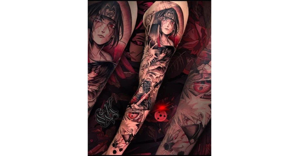 Red Naruto japanese tattoo