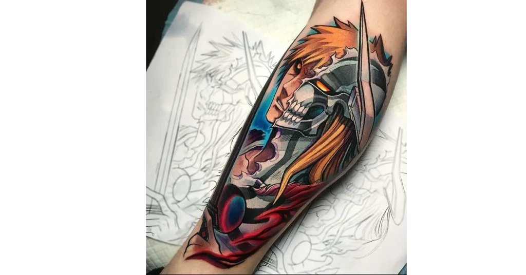 bleach tatto color arm