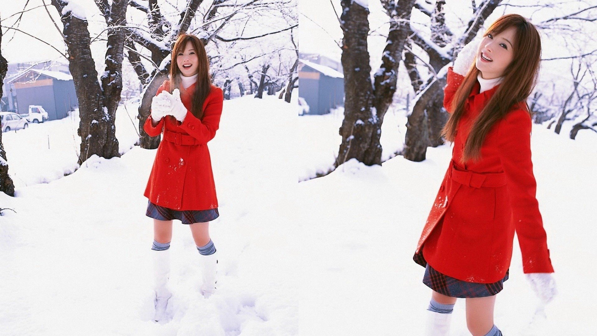 Red Winter japanese fashion
