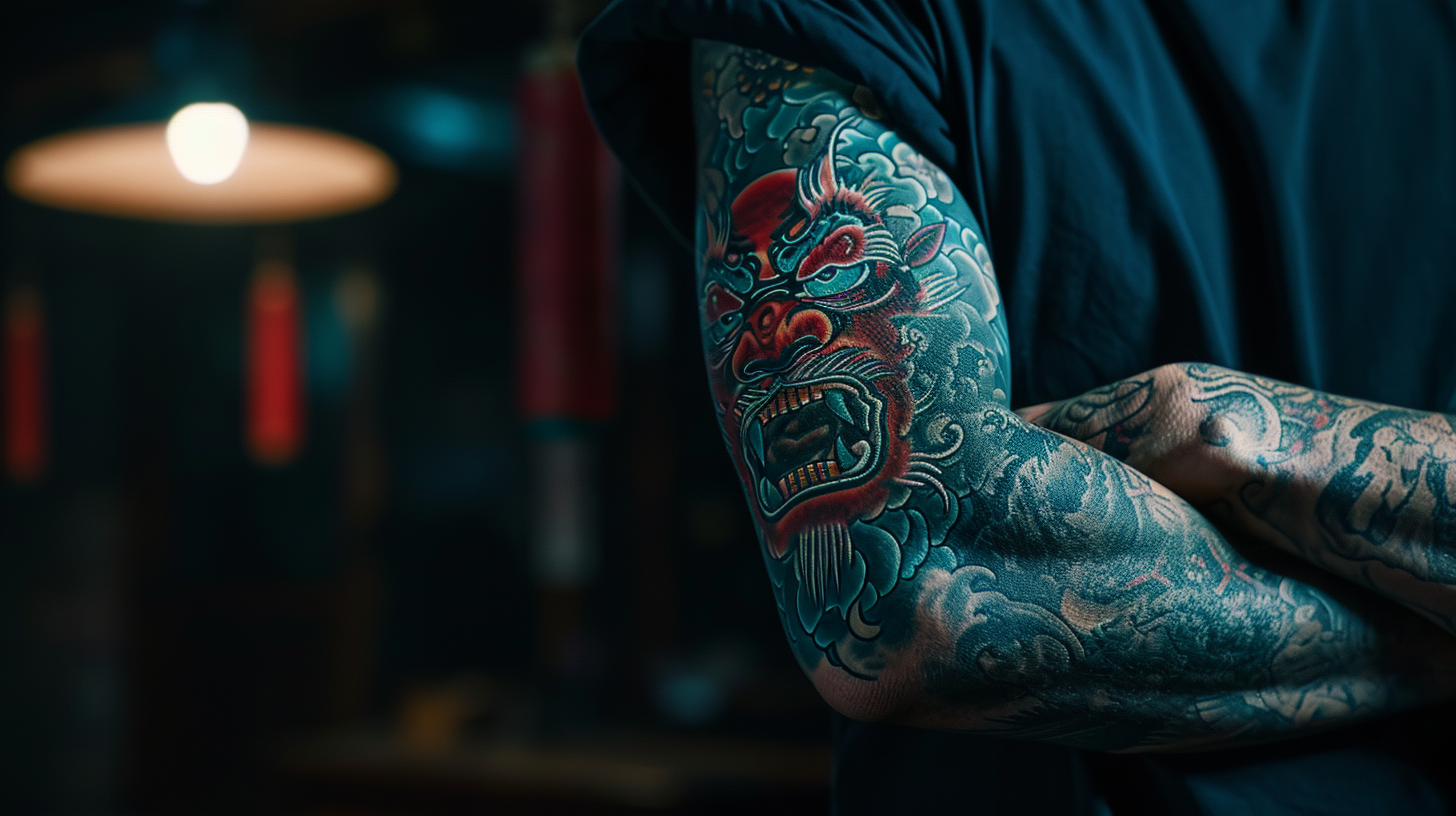 Japanese Skull & Oni Mask Tattoos