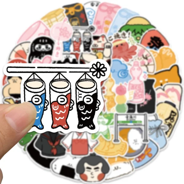 50Pcs-Japanese-Style-Stickers-Peace-Amulet-Carp-Streamer-Aesthetic-Decals-Graffiti-Stickers-Waterproof-Skateboard-Laptop-Kid-5