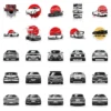 50pcs Japanese Modified Racing Car Stickers For Stationery Scrapbook Scrapbooking Material JDM Sticker Craft Supplies Vintage 5