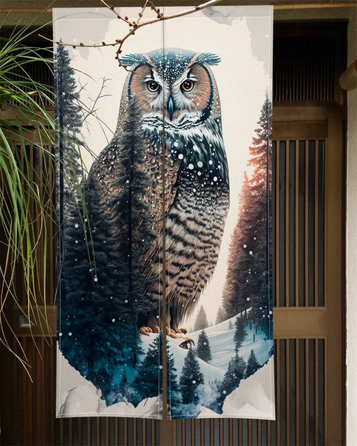 Japanese Style Door Curtain Panel Traditional Chinese Dragon Owl Tiger Painting Door Tapestry Room Divider Curtains.jpg 640x640 5