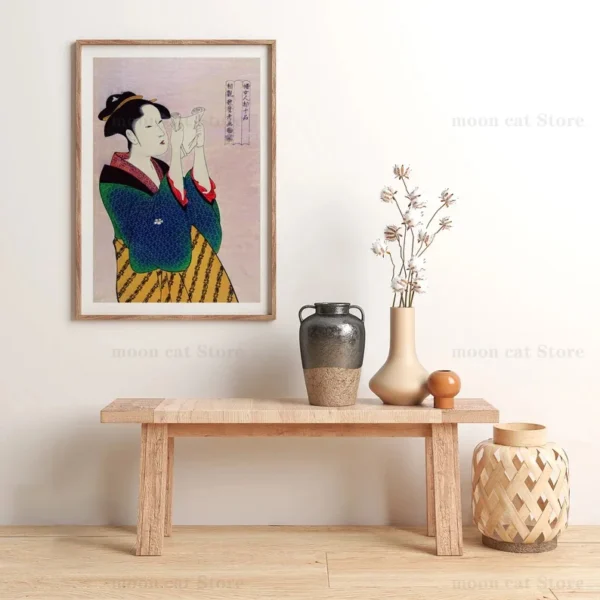 Vintage Japanese Geisha Oriental Canvas Painting Wall Art Pictures Japanese Woman Retro Poster And Prints Home 3