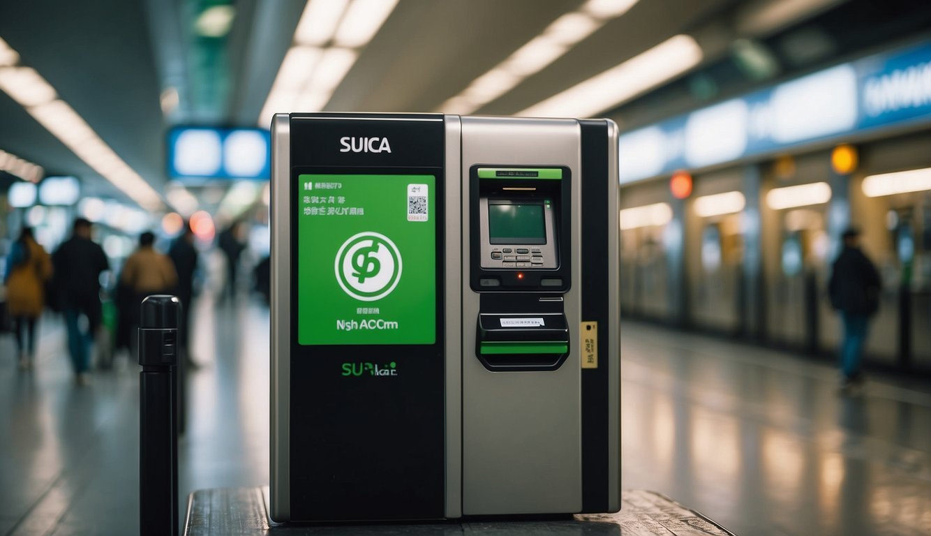 Suica Card Japan with an machine for suica cards