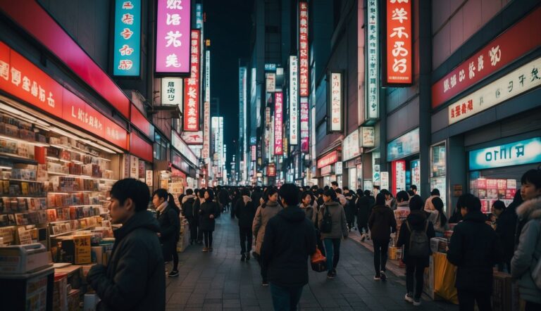 Akihabara Tokyo: Your Ultimate Tech and Anime Paradise 2024! 1 Akihabara Tokyo by night with people walking on the street