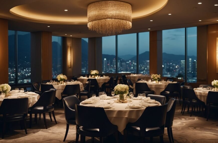 Your Stay at Hotel Nikko Osaka with a room with tables and a beautiful view
