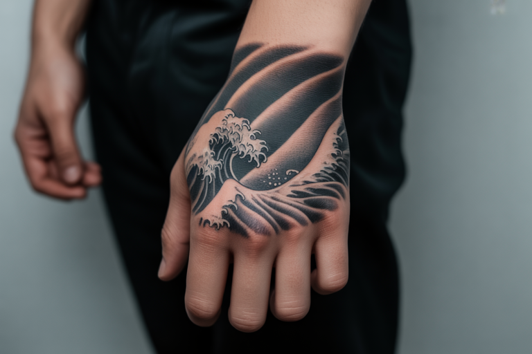 Japanese Hand Tattoos: 5 Stunning Koi & Wave Designs 2026! 13 japanese waves hand tattoo