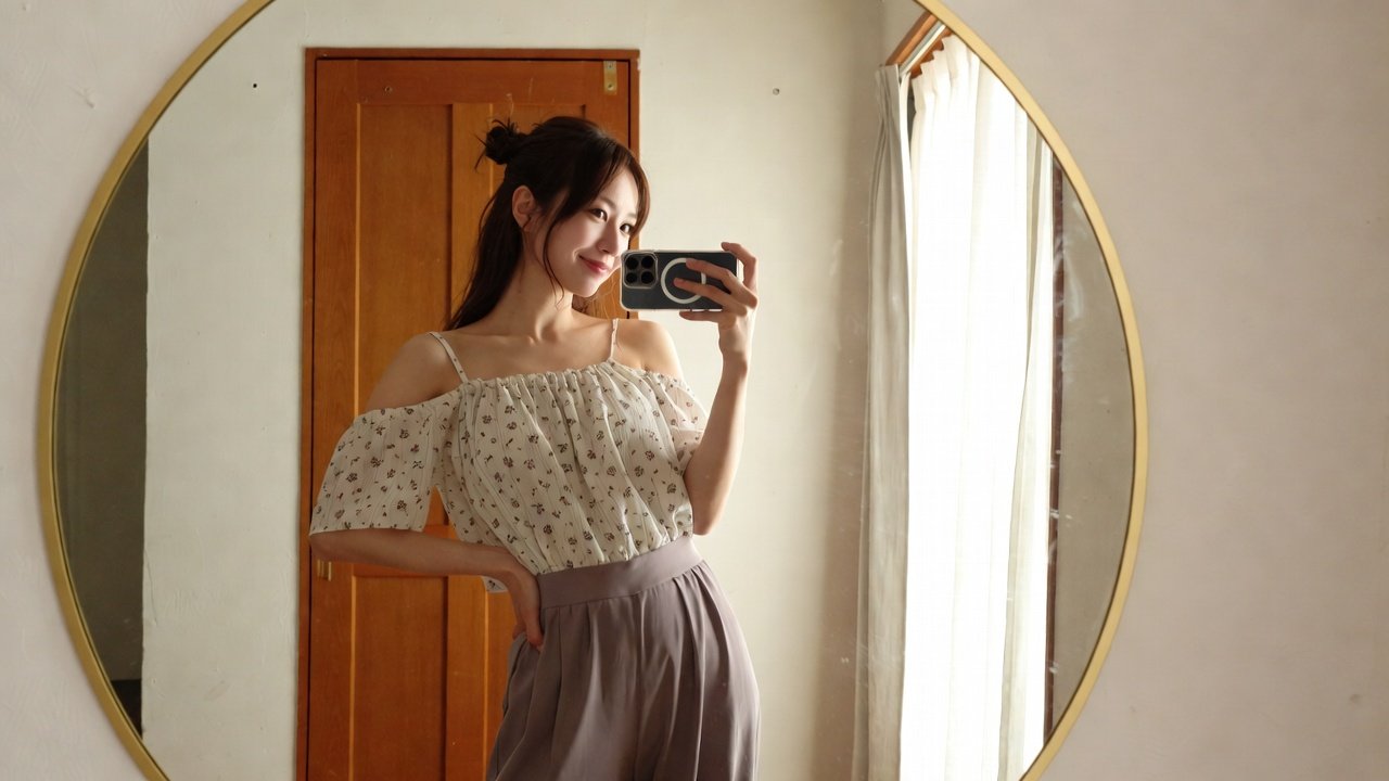 japanese women soft spring layering