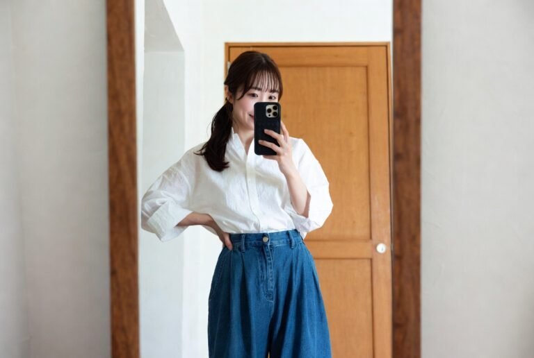 japanese women monochrome outfits