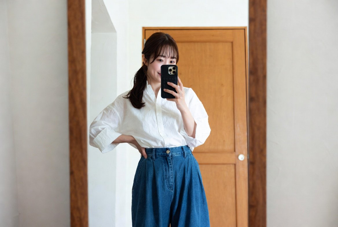 japanese women monochrome outfits