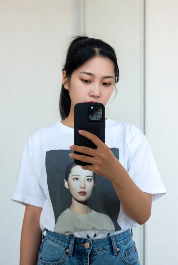 japanese women monochrome outfits