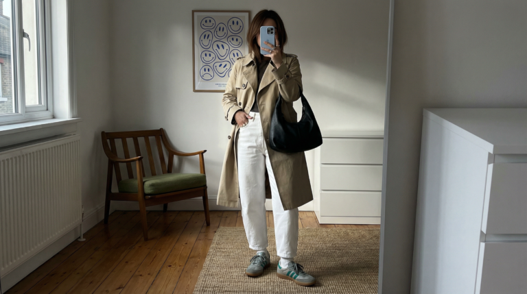 japanese women minimal rainy day outfits